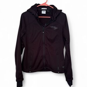Harley Davidson Women's Softshell Riding Jacket Coat Size Medium Detachable Hood